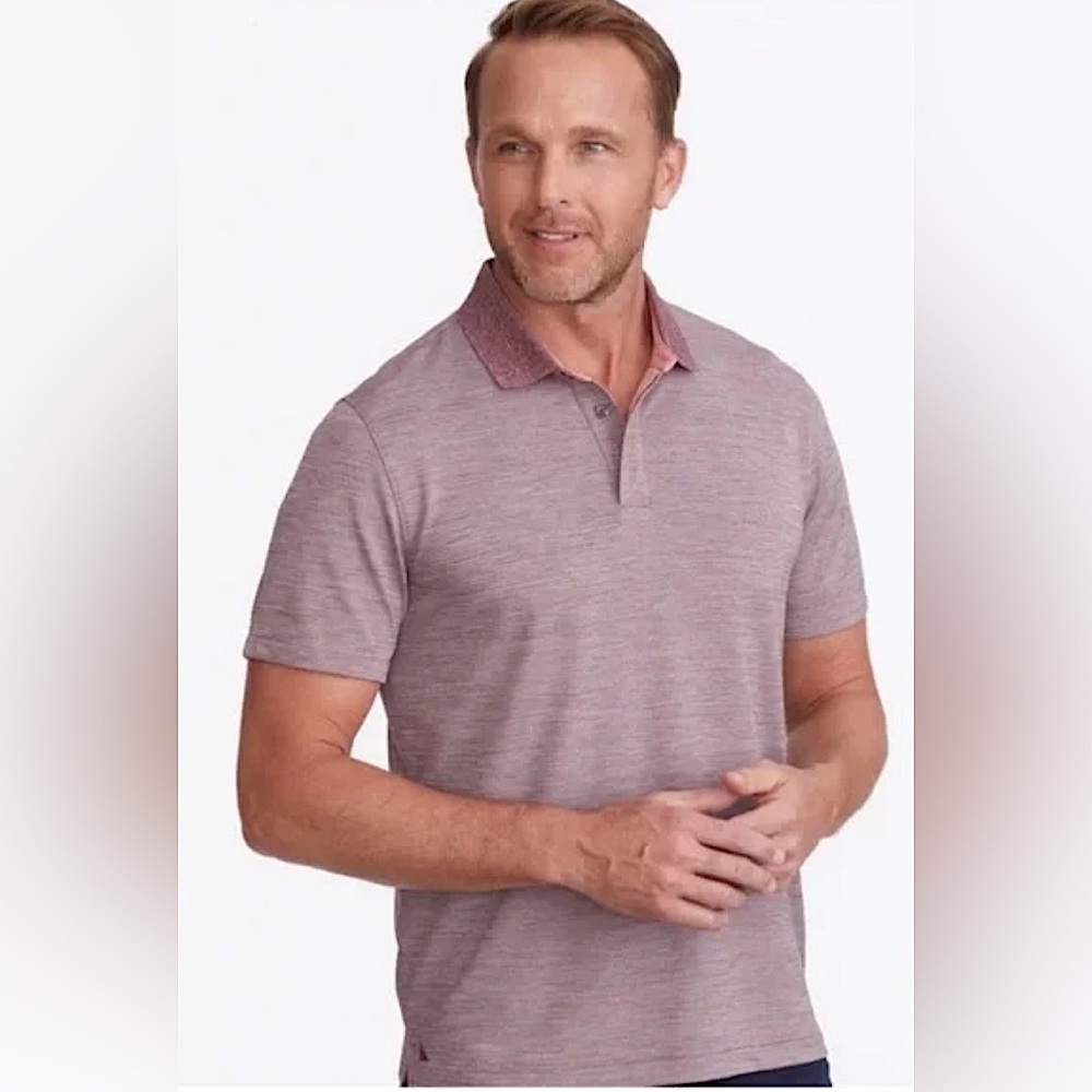 UNTUCKit Hannifer No Sweat Performance Short Sleeve Polo Regular Fit Purple XL